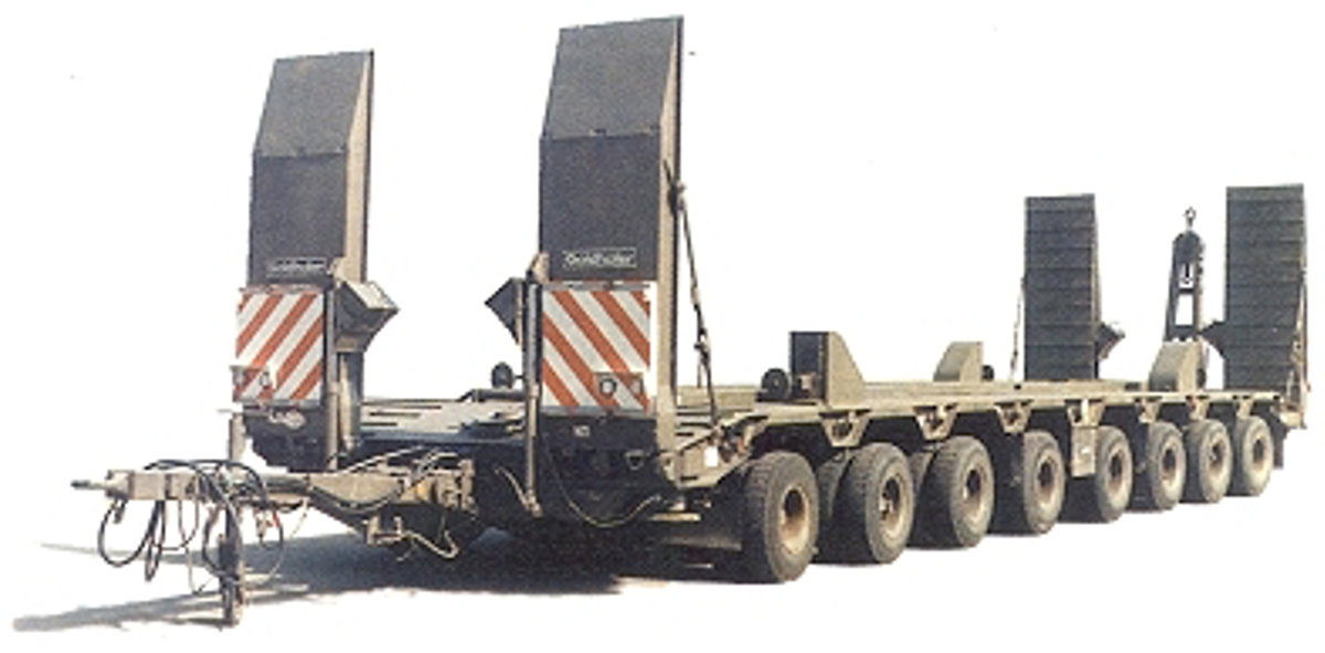 55-ton Goldhofer low-loader trailer