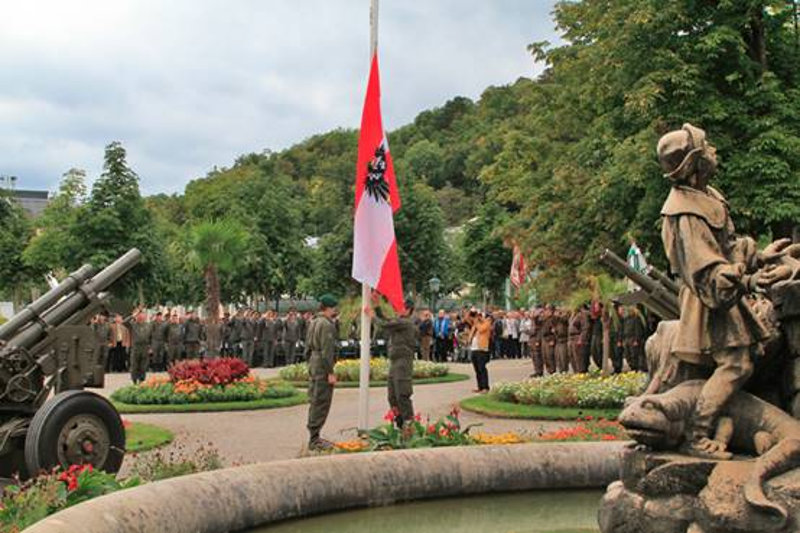 Abschiedsparade der Garnison Baden