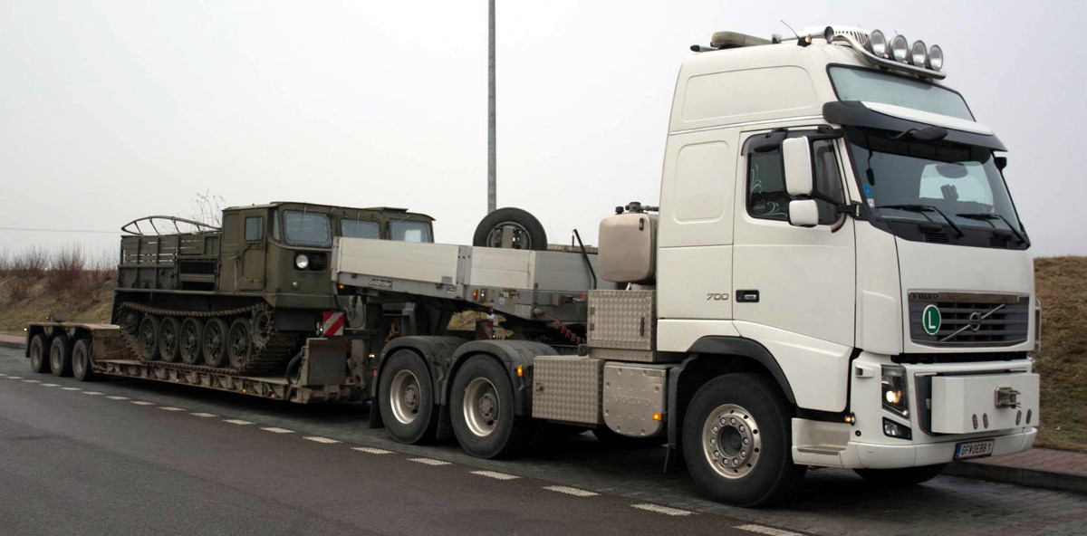 Transporting the vehicle to its general overhaul in Slovakia, July 2017