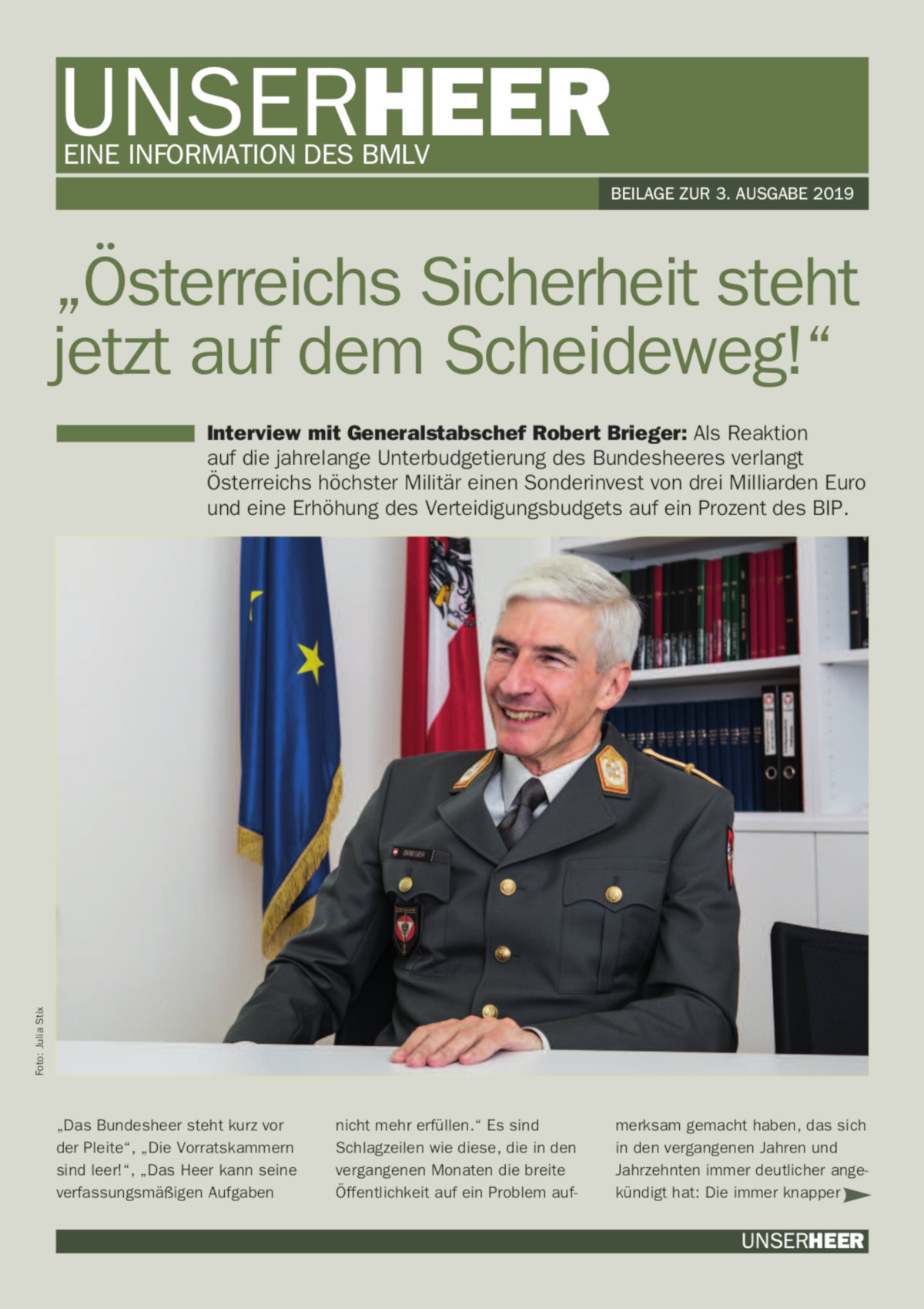 Titelblatt - UNSER HEER - Ausgabe 3/2019