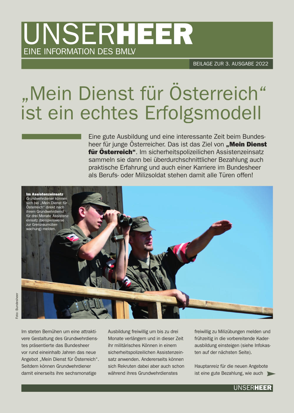 UNSER HEER - Ausgabe 3/2022 - Titelblatt