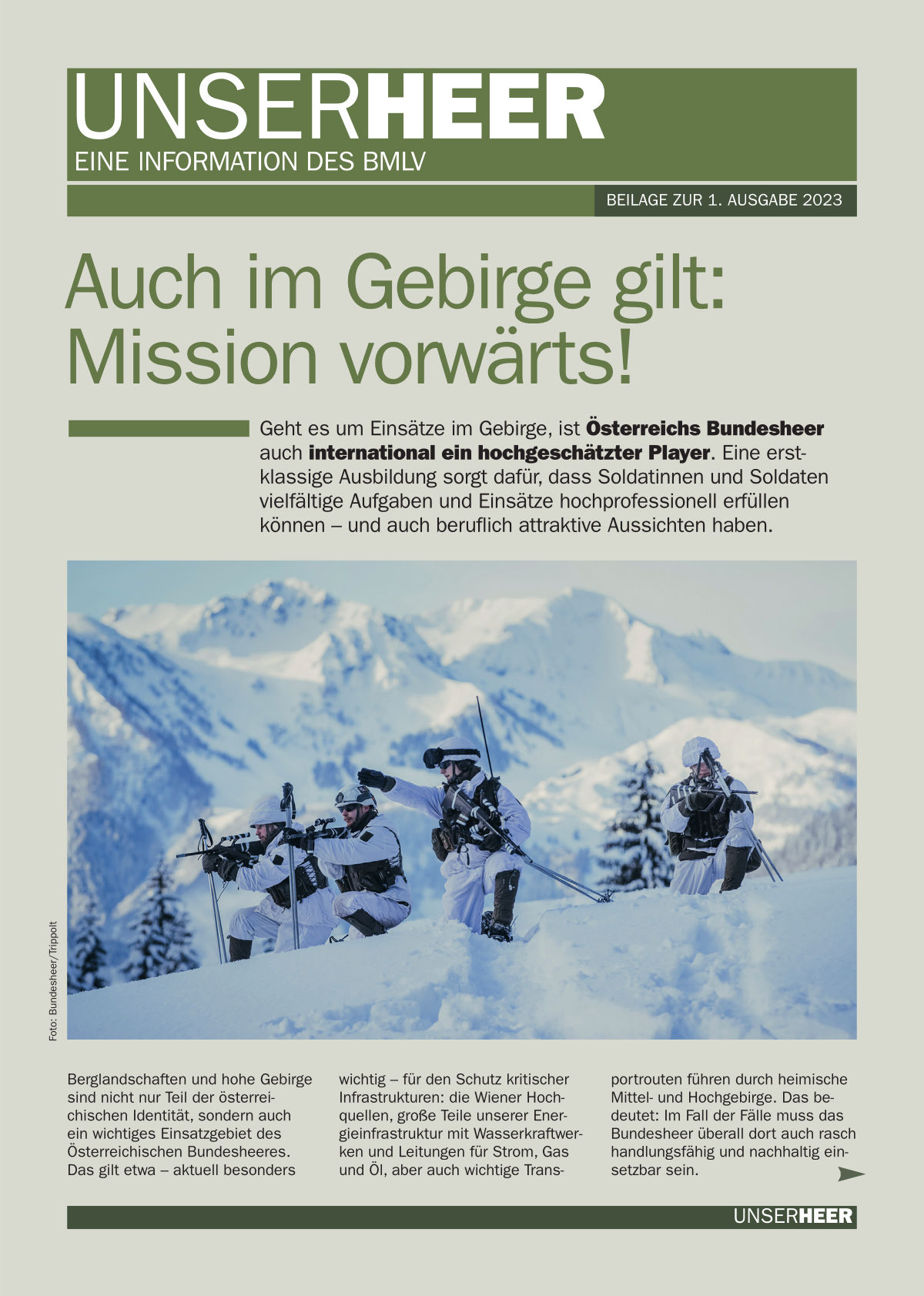 UNSER HEER - Ausgabe 1/2023 - Titelblatt