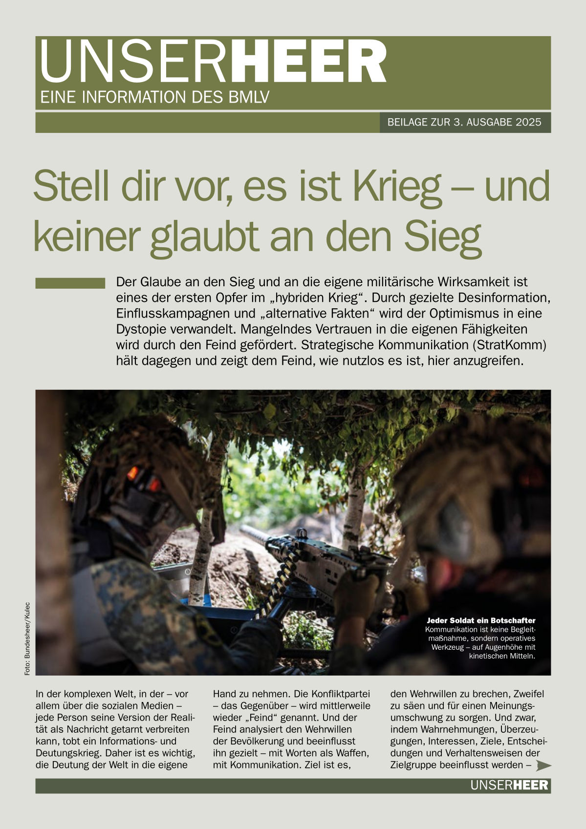 NSER HEER - Ausgabe 3/2025 - Titelblatt