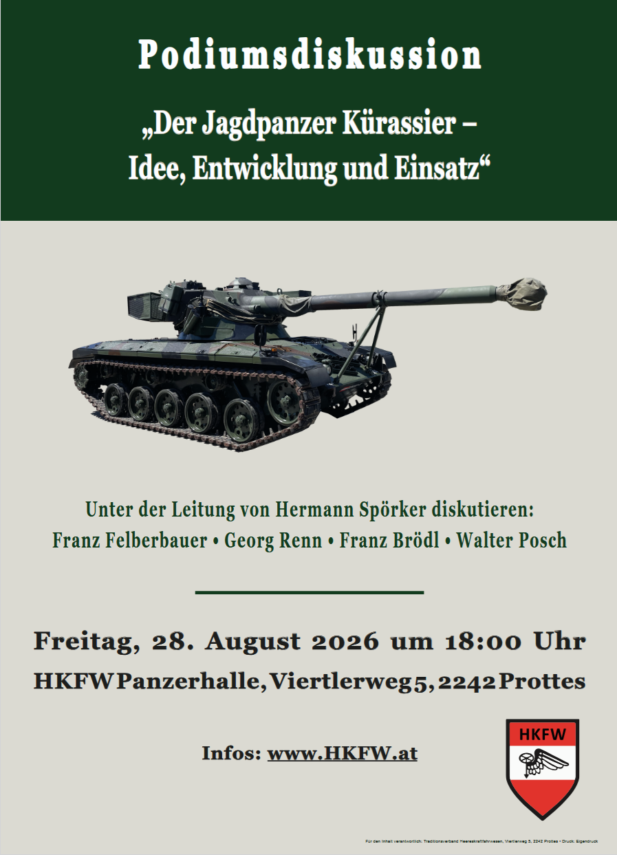 Podiumsdiskussion "Idee, Entwicklung und Einsatz des Jagdpanzers Kürassier"